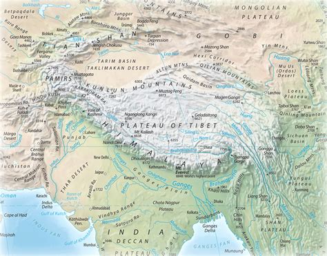 Key Principles of MAP Himalayas On A World Map