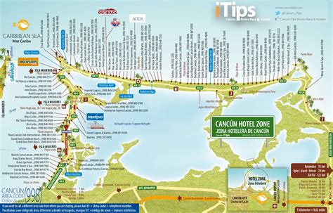 MAP Hotel Zone in Cancun Map