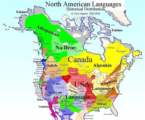 Indian Tribe Map of North America