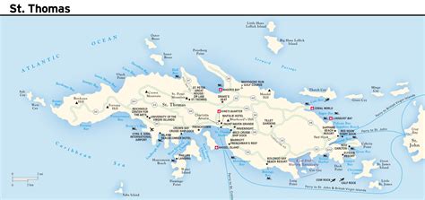 MAP Island Of St Thomas Map