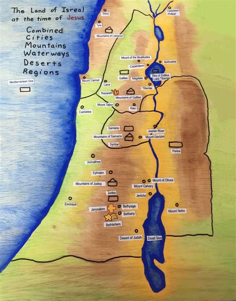 MAP Israel Map In Jesus Time