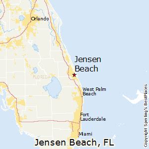 Map of Jensen Beach On Florida Map