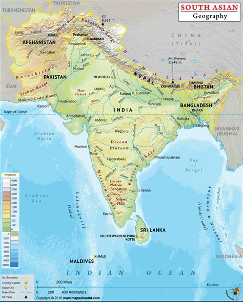 MAP Labeled Map Of South Asia