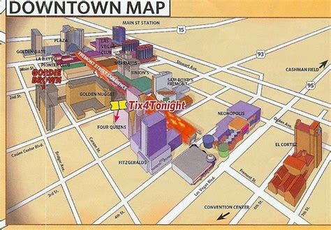 Map of Las Vegas Map Fremont Street
