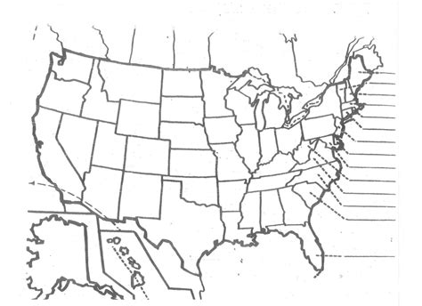 Map of 50 States Blank