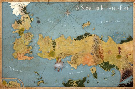 MAP Map Of A Song Of Ice And Fire