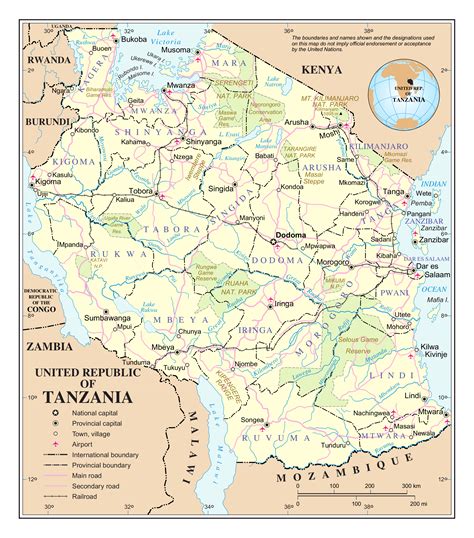 Key principles of MAP Map Of Africa With Tanzania