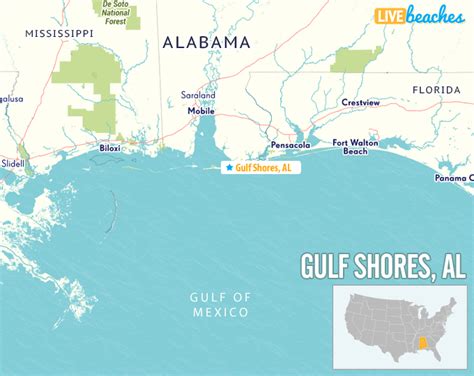 Map of Alabama Gulf Shores