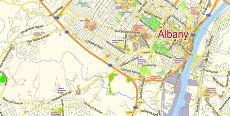 Map of Albany New York