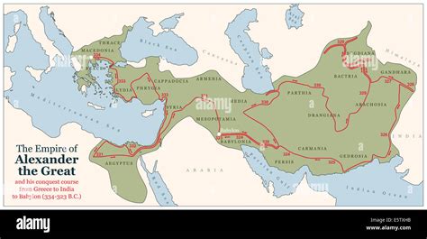 Map of Alexander the Great's Conquest
