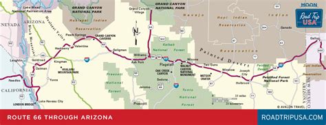 MAP Map Of Arizona Route 66
