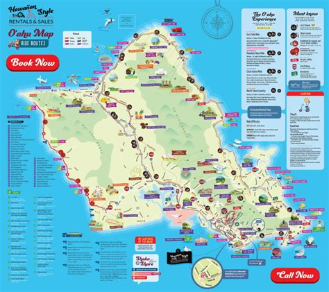 Map of Oahu's Attractions