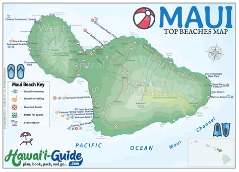 MAP Map Of Beaches On Maui