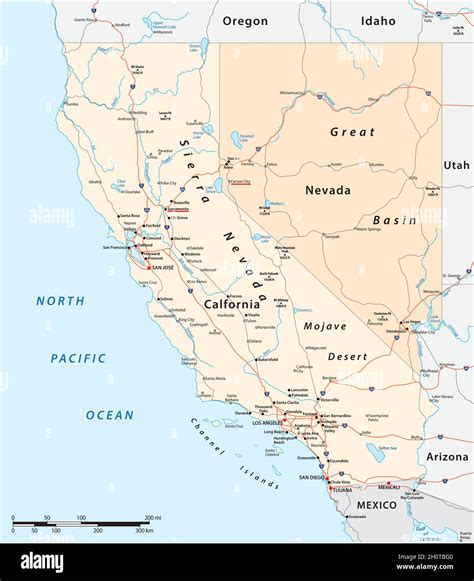 MAP Map of California and Nevada