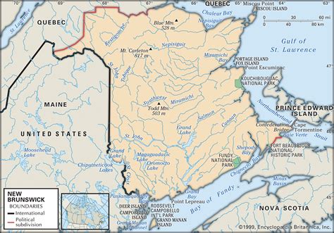 Key Principles of MAP Map of Canada New Brunswick