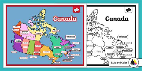 Map of Canada with Labels