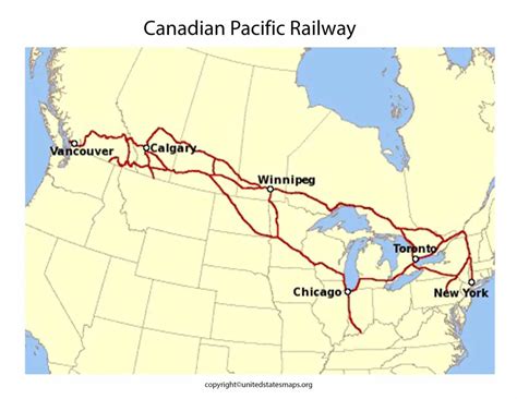 Image of MAP Map of Canadian Pacific Railroad