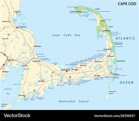 MAP Map Of Cape Cod Beaches