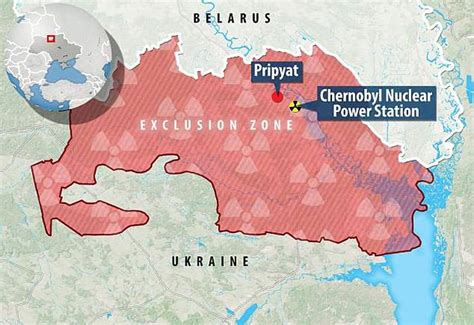 MAP Map of Chernobyl Exclusion Zone