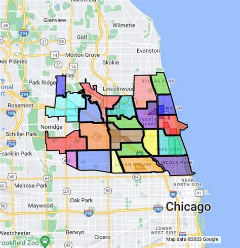 MAP Map of Chicago Suburbs North