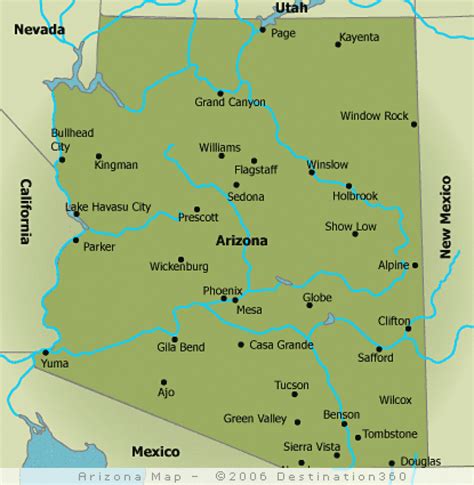 Key principles of MAP Map Of Cities In Az