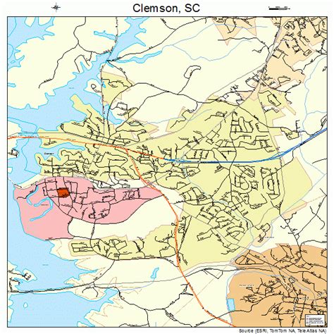 Map of Clemson South Carolina