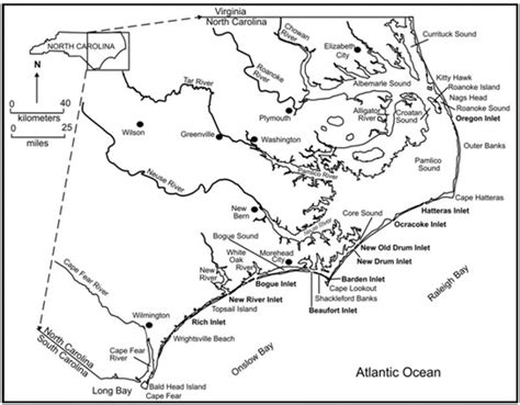 Map Of Coastal North Carolina