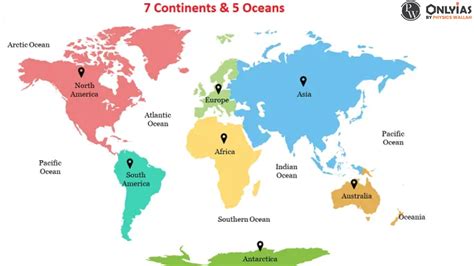 MAP Map Of Continents And Oceans