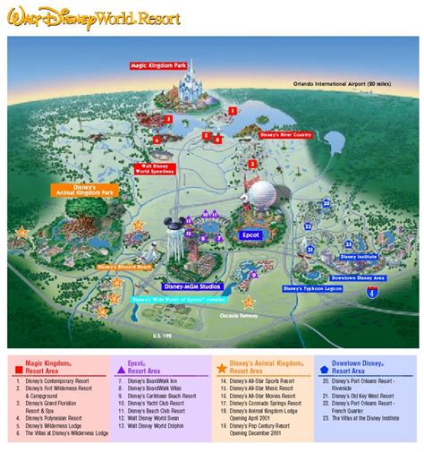 Map of Disney in Orlando