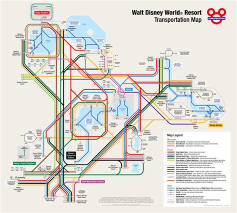 Map of Disney World Monorail