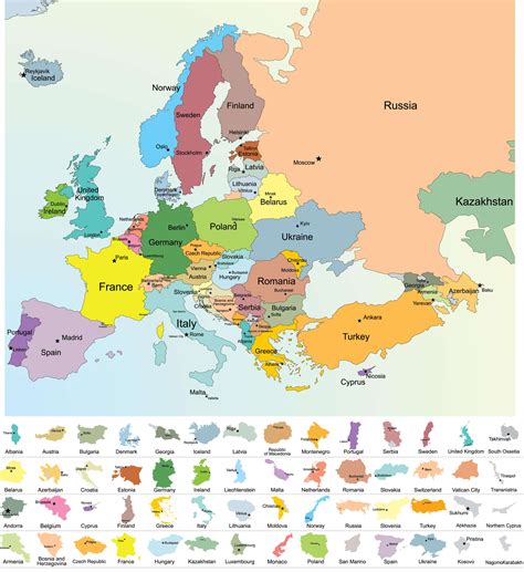 European Map with countries