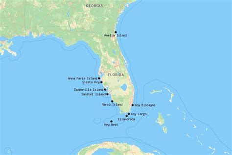 MAP Map Of Islands In Florida