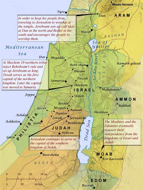 Key principles of MAP Map Of Israel And Judah