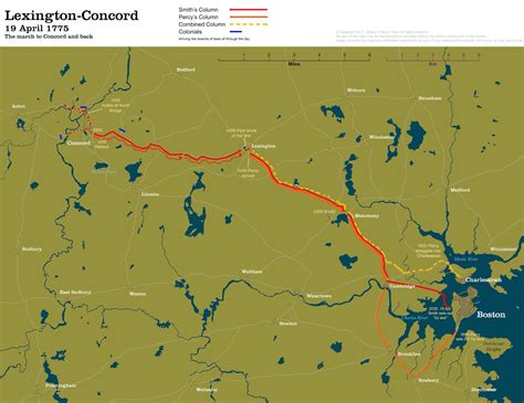 MAP of Lexington and Concord