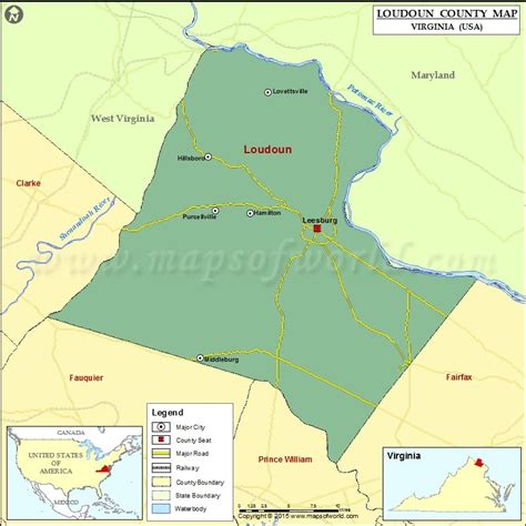 Map of Loudoun County Virginia