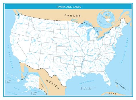 Map of Major Rivers in US
