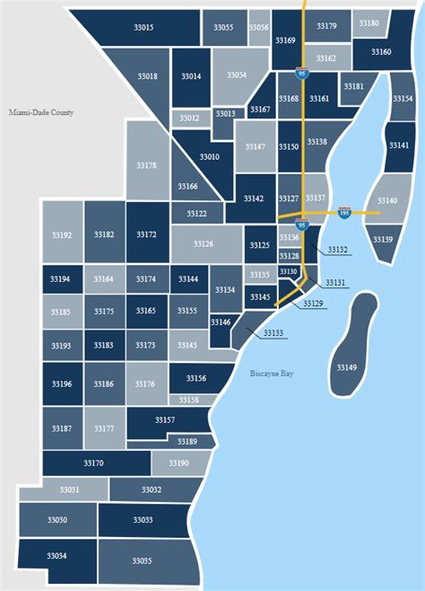 MAP Map Of Miami Dade Zip Codes