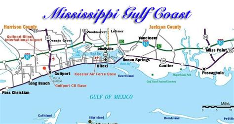 Map of Mississippi Gulf Coast