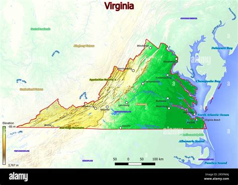 Key Principles of MAP Map of Mountains in Virginia