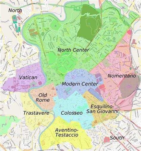 Key principles of MAP Map Of Neighborhoods In Rome