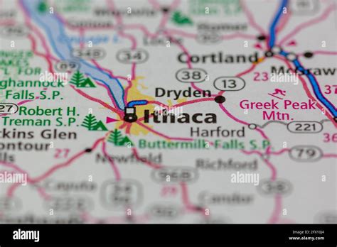MAP Map of New York Ithaca