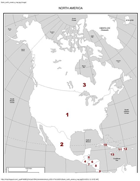 MAP Map Of North America Quiz