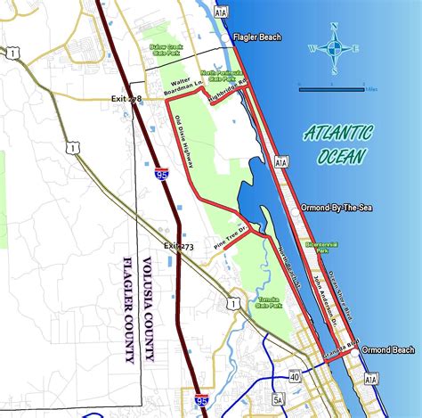 MAP Map Of Ormond Beach Fl