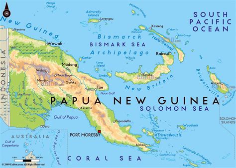 Map of Papua New Guinea