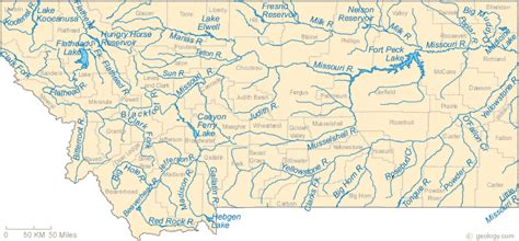 Map Of Rivers In Montana