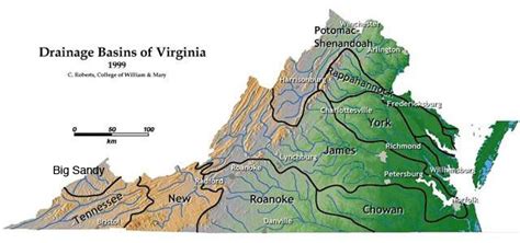 MAP Map Of Rivers In Virginia