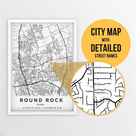 Map of Round Rock Texas