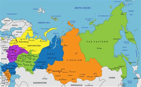 MAP Map of Russia and Europe