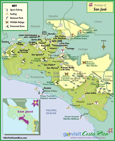 MAP Map of San Jose Costa Rica