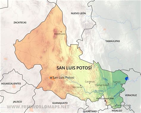 Map of San Luis Potosi